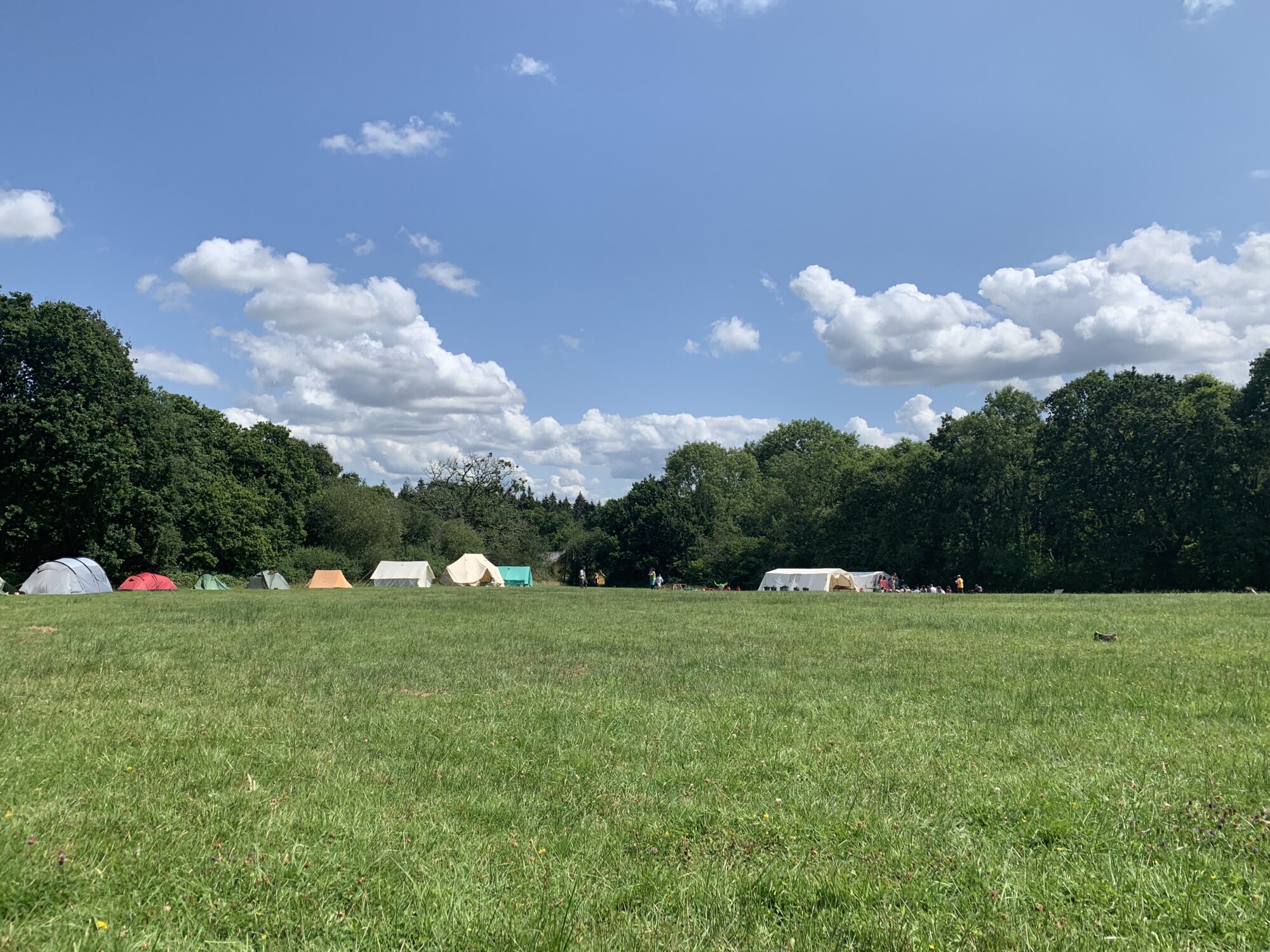 Field with tents